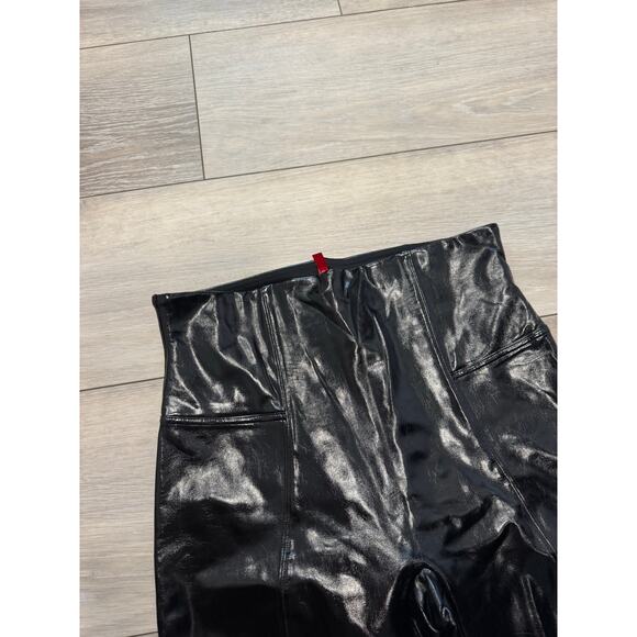 SPANX FAUX PATENT LEATHER LEGGINGS XL - Picture 7 of 8